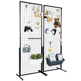 SucceBuy Grid Wall Panels Tower Wire Gridwall Display Racks Double Side Gridwall Panels for Art Craft Shows