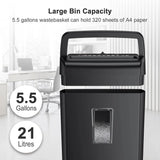 10-Sheet Cross Cut Paper Shredder, 5.5 Gal Home Office Heavy Duty for Credit Card