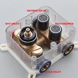 Nickel/Chrome/Black LED 40cm/80cm rectangular brass shower nozzle faucet bathroom accessories