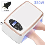 NEW 90LEDS UV LED Lamp For Nail Manicure 380W Professional Gel Polish Drying Lamps With Hand Pillow