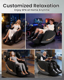 Zero Gravity Shiatsu Recliner Back Massage Chair with Heating, 10 Roller