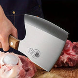 Heavy-Duty Pear Wood Handle Bone Axe-Cutter & Meat Cleaver