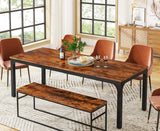 Tribesigns Dining Table for 6-8 People, 200cm Large Narrow Long Rectangular Kitchen Dinner Table
