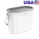 Multipurpose Plastic Kitchen Trash Can Stay Open Lid Soft Seal Countertop Garbage Bin Easy Carry Handle