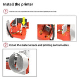Easythreed K7 Portable Mini Desktop 3D Printer Household DIY Model Making 3D Printing Machine Entry Printer for Beginners & Kids