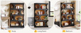 Tribesigns 71" Tall Bookcase, 4-Tier S-Shaped Bookshelf, Wood Decorative Storage Shelving