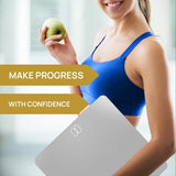 Highly Accurate Digital Bathroom Scale for Home Use with 400 lbs Capacity and Builtin Battery Ideal for Fitness
