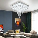 VETRULUS Modern Luxury Crystal Led Pendant Light Rain Drop Chandelier Ceiling Lamp Dining Living Room Nordic Decor Hanging