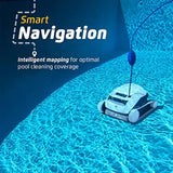 Automatic Robotic Pool Vacuum Cleaner with Active Scrubber Brush