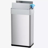 Touchless Rectangular Motion Sensor Trash Can, Brushed Stainless Steel Finish 13.2-21.1Gal (50-80L) for Kitchen Garbage Can