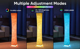 52" Simple Design Soft Light Floor Lamp, Morden Slim RGB 16 Color Remote