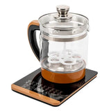 1.8L Electric Glass Tea Kettle - Multifunction Hot Water Boiler with Keep Warm & 6 Temp Settings