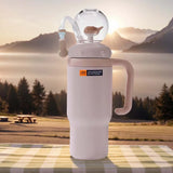 24oz Stainless Steel Whale Fountain Tumbler with Handle Whale Water Cups