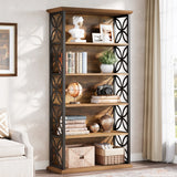 Tribesigns 71"  Tall Bookshelf,  6-Tier Industrial Bookcase with Metal Frame