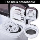 Portable Washing Machine for Apartments, Dorms, RV: 14.3 Lbs Twin Tub Washer and Dryer Combo, Gray, Compact Mini with Wash and