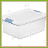 Clear Plastic Under Bed Storage Boxes with Lids, 24-Pack for Closet, Office