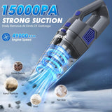 15000PA Strong Suction  Cordless Handheld Car Vacuum Cleaner, Portable