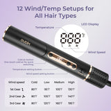6-in-1 Multifunctional Hot Air Comb, Interchangeable Brush Head, Negative Ion Hair Dryer Brush and Styler, 110,000 Inorganic Electric Brush with High Speed, Frizzless Hot Air Quick Drying, Professional
