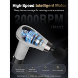 Massage Gun with with 4 Massage Heads and 6 Speed Levels Muscles