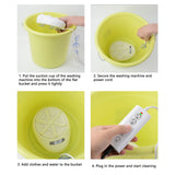 120W Portable Washing Machine Mini Washer Travel Clothes Underwear Washer for Outdoor