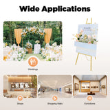 Wedding Easel Stand, 2 Pack Gold Roadway Sign Stand, 50x104cm Foldable Display Easel for Wedding