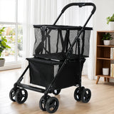 Portable Shopping Cart Multifunctional Collapsible Grocery Cart Removable Basket Personal Shopping Cart