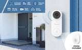 Closeli Wireless Waterproof Doorbell BR100PB2 2MP Video Intercom Door Bell with Camera Alarm Smart