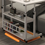 Swivel Wheel Home Desk Height Adjustable Bedside Table with Rolling Wheels Mobile Laptop Standing Desk