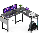 MCQ 50 Inch L-Shaped Office Computer Desk with Wooden Desktop