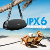 Bluetooth Speaker, 120W Peak Outdoor Loud Portable Speakers Bluetooth Wireless Boombox, IPX6 Waterproof