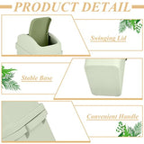 Pcs Bathroom Trash Can with Swing Lid Small Garbage Can Plastic Bathroom Trashcan Garbage Bin for Kitchen