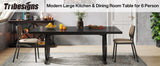 Tribesigns Dining Table for 4-6 People, 63-Inch Large Dinner Table