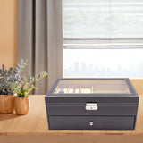6/12/20/24/30Slots Large-capacity Watches and Glasses Display Box  Suitable for Hold Glasses Watches Jewelry Rings