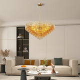 14-Light Gold Modern Round Chandelier for Living Room, 37" Extra Large Chandelier
