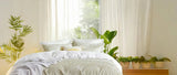 Queen Bed Frame w/LED Lights, Modern Platform Bed w/Diamond Headboard