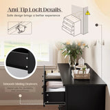 JUMMICO Dresser for Bedroom, 6 Wood Dresser Drawers For Bedroom