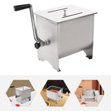 Manual Meat Mixer 20LB, Stainless Steel Hand Crank Sausage Maker for Kitchen