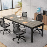6.5ft Conference Room Table, 78.74" W x 27.56" D Large Office Meeting Table