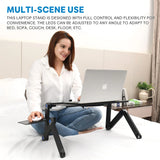 Laptop Table Stand and Lap Desk Adjustable Riser Portable with Mouse Pad
