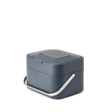 Intelligent Waste Compost Bin Food Waste Caddy with Odor Filter and Ventilation, 1 gallon 4 liters, Graphite