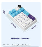 Kzzi K20 Gaming Mini Keyboard Wireless/Wired Dual Mode RGB Programmable Keys