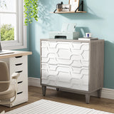 Tribesigns 2-Drawer File Cabinet, Lateral Filing Cabinet for A4/Letter/Legal Size, Office Storage Cabinet