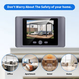 Mini Peephole Smart Wireless Door Viewer Camera PIR Motion Detection Smart Peephole Video Doorbell 2.8 Inch Doorbell