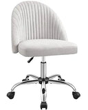 Furniwell Office Chair Armless Cute Desk Chair Modern Adjustable Swivel Vanity Task Computer Chair Home