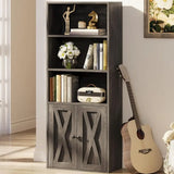 IRONCK Industrial Bookshelves and Bookcases with Doors 11.8 in Depth Floor Standing 5 Shelf