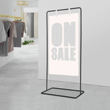 Adjustable Iron Wedding Sign Holder Stand with Leather Buckles, Heavy Duty