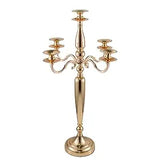 4Pcs 5 Arm Gold Metal Candlestick Holder for Wedding Decorative(28 Inch