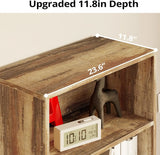 IRONCK Industrial Bookshelves and Bookcases with Doors 11.8 in Depth Floor Standing 5 Shelf