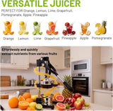 Heavy Duty Manual Citrus Juicer with Stainless Steel Cup, Easy to Use & Clean for Orange