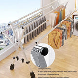 Adjustable Heavy-Duty Stainless Steel Indoor/Outdoor Clothes Drying Rack